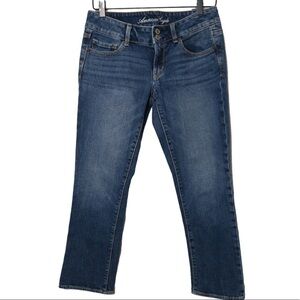 American Eagle‎ Artist Jeans Denim Stretch Straight Leg Crop Casual 6